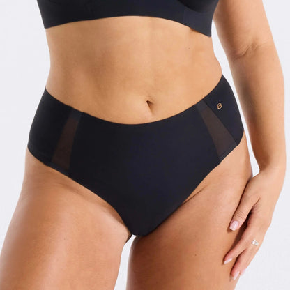 High-Waisted Thong — Mesh