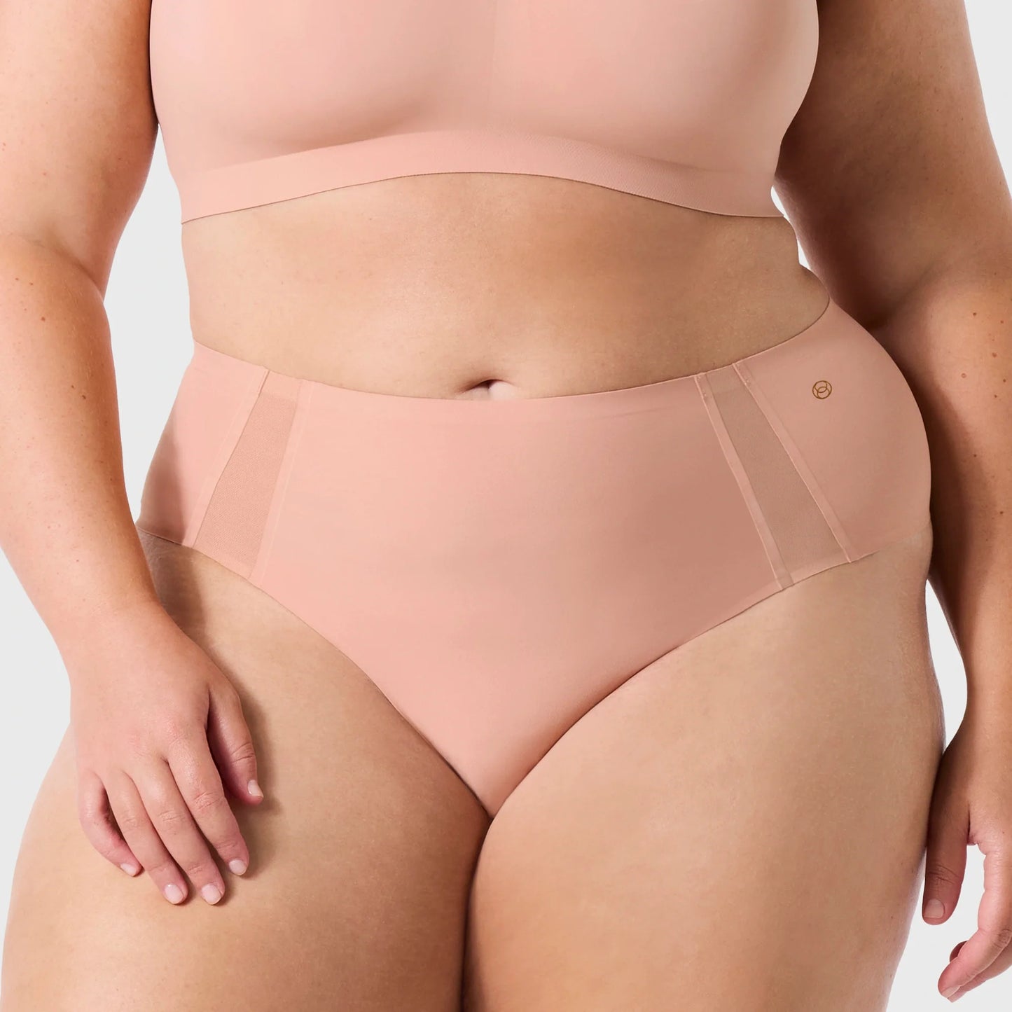 High-Waisted Thong — Mesh