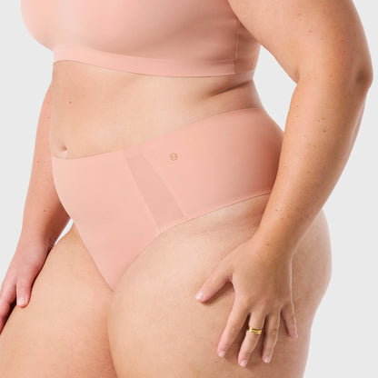 High-Waisted Thong — Mesh