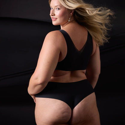 High-Waisted Thong — Mesh