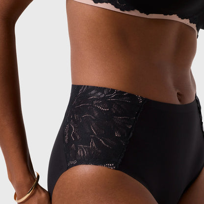 Smooth Lace High-Waisted Retro Bikini